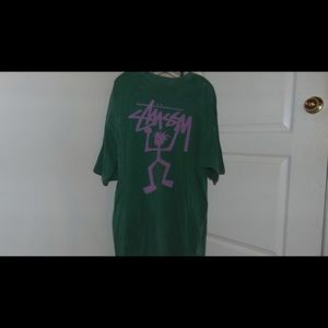 Green stussy tribes man tee size XXL